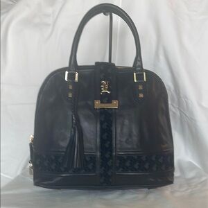 L.A.M.B. LUCA Dome Satchel Leather Handbag